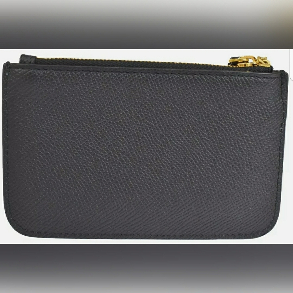 🐰BALENCIAGA BB Logo Coin Wallet Purse Key Ring Le - Picture 3 of 14